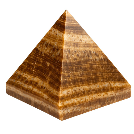 Amazing Gemstone Aragonite Pyramid Crystal Healing Stones - 1.5" Great Pyramid Figurine of Natural Stone Pyramid for Meditation, Reiki, Chakra Balancing and Crystal Pyramids Grid