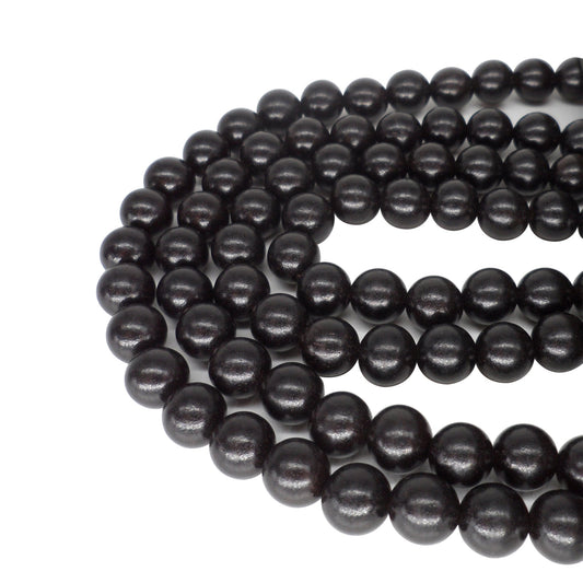 CarpenterC 500pcs 10mm Gorgeous Natural Round Polished Rosewood Loose Beads for Jewelry Making DIY Handmade Crafts