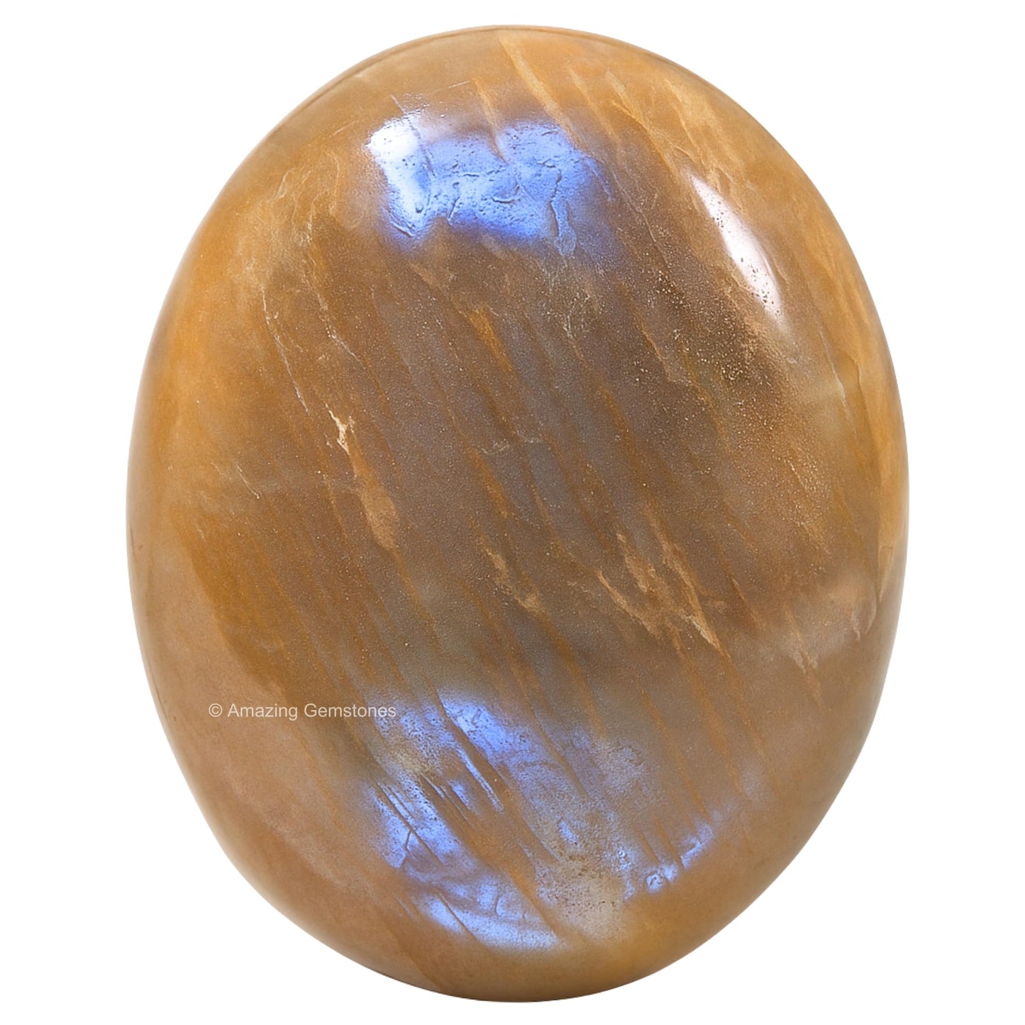 Amazing Gemstone Sun Moonstone Crystals and Healing Stones - Large Palm Stone Crystals Piedra - Crystal for Good Luck, Balanced Positive Energy, Meditation - Unique Stocking Stuffers, Gifts for Women