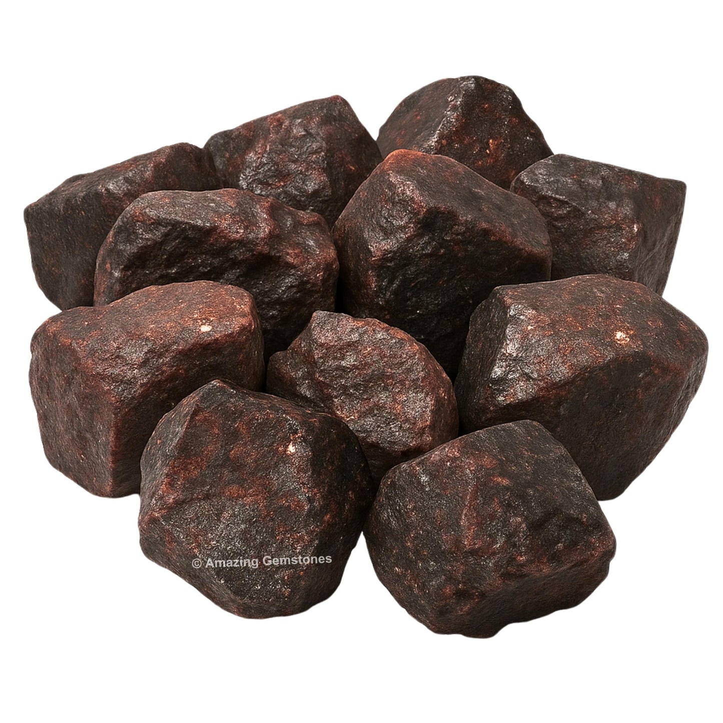 Amazing Gemstone Garnet Raw Crystals and Healing Stones, Natural Rocks for Tumbling - DIY Raw Stones and Crystals, 2 Pieces