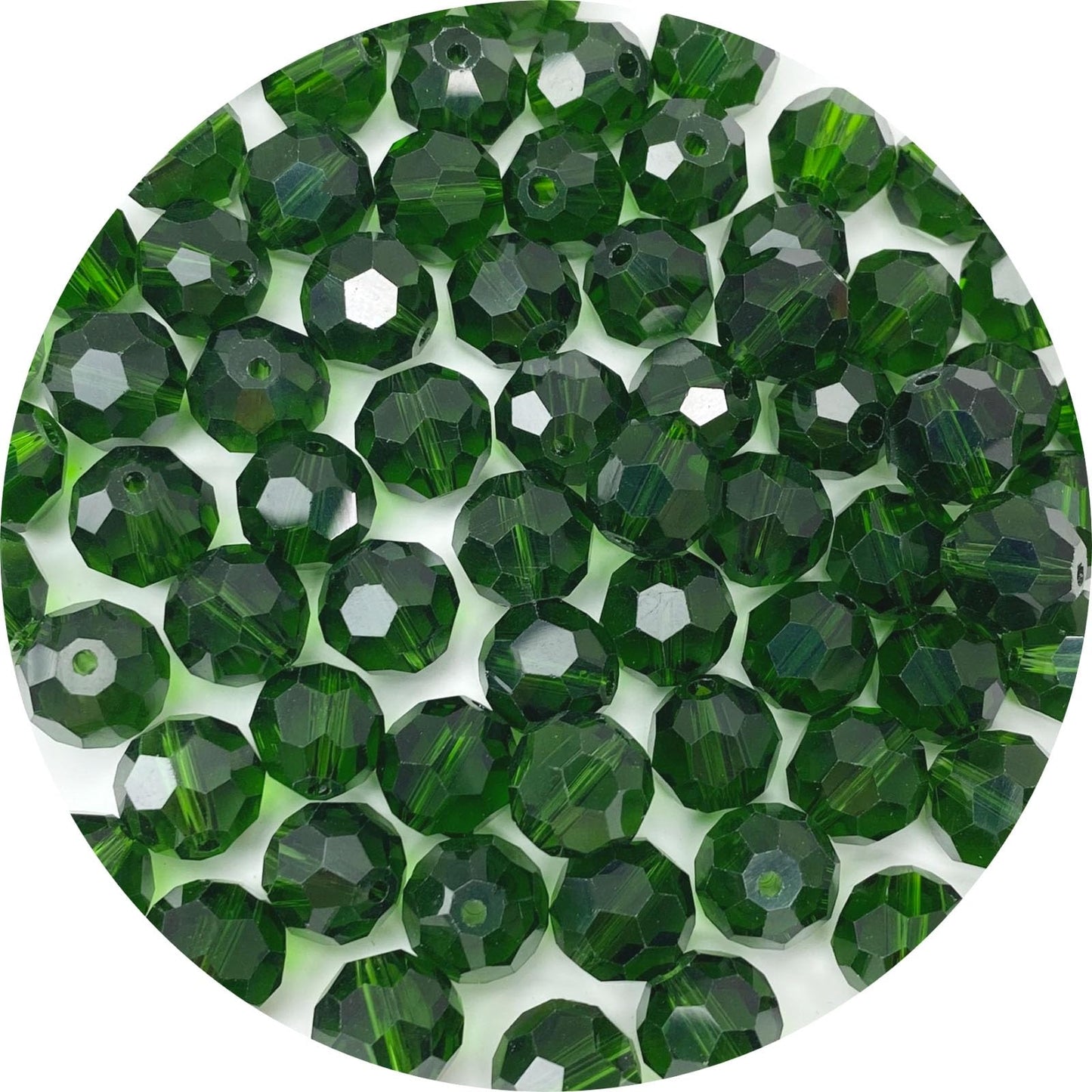 LIMAOLLY 400pcs 4mm Faceted Crystal Glass Beads Round Spacer Beads for Jewelry Making DIY Craft Making Necklace Bracelet Earring Wind Chimes Suncatchers Ornament(509-Emerald)