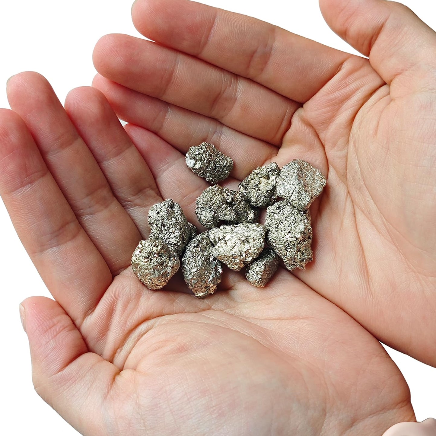 fengshuisale Natural Pyrite Crystal Stone for Luck,Success,Making Changes,Confidence in Business,Creativity,and Inspiring Passion Home Decor (Pyrites)