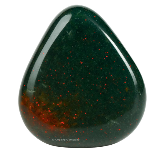 Amazing Gemstone Bloodstone Crystals & Healing Stones Tumbled - 1 oz Bloodstone Stone Gem Stones, Natural Healing Energy Balance, Stress Relief - Premium Polished Gems Rocks for Meditation & Wellness