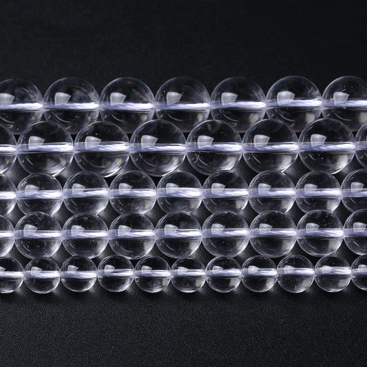 4MM 86PCS Natural Clear White Crystal Quartz Gemstone 3A Grade Round Loose Beads for Jewelry Making DIY Bracelet 1 Strand 15''