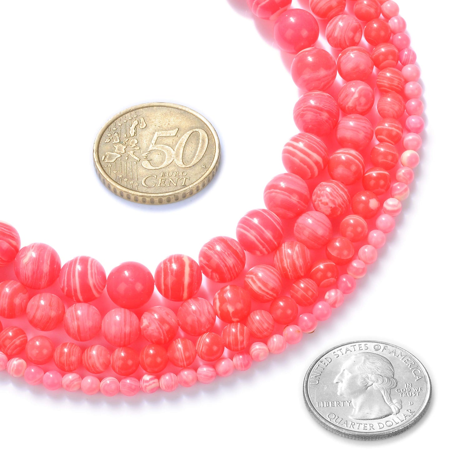 Natural Stone Beads 6mm Watermelon Gemstone Round Loose Beads Crystal Energy Stone Healing Power for Jewelry Making DIY,1 Strand 15"
