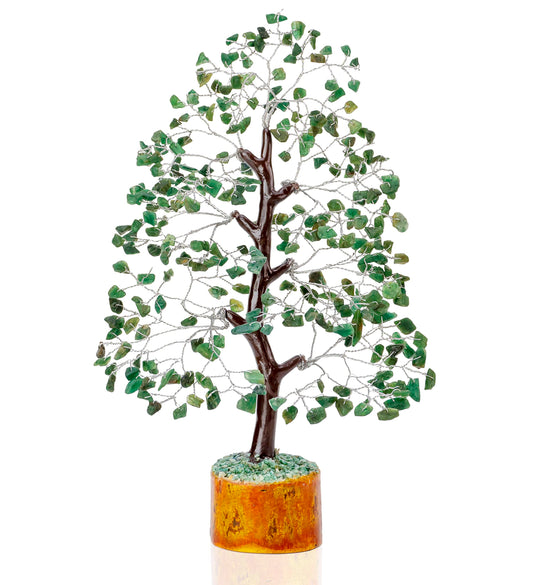 Crocon® Green Aventurine Tree Gemstone Crystal Tree of Life Healing Chakra Money Healing Stone for Heart Chakra Feng Shui Good Luck Home & Room Decor Spiritual Gift of Women & Birthday Gifts