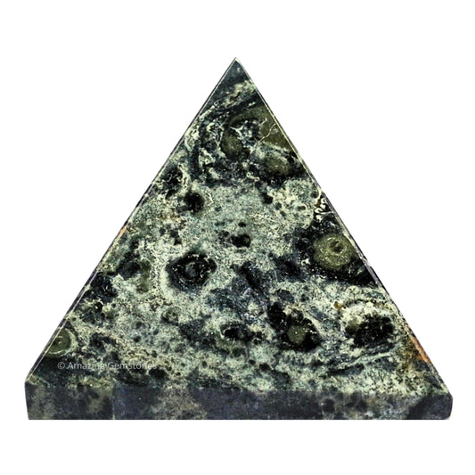 Amazing Gemstone Kambaba Jasper Pyramid Crystal Healing Stones - 1" Great Pyramid Figurine of Natural Stone Pyramid for Meditation, Reiki, Chakra Balancing and Crystal Pyramids Grid