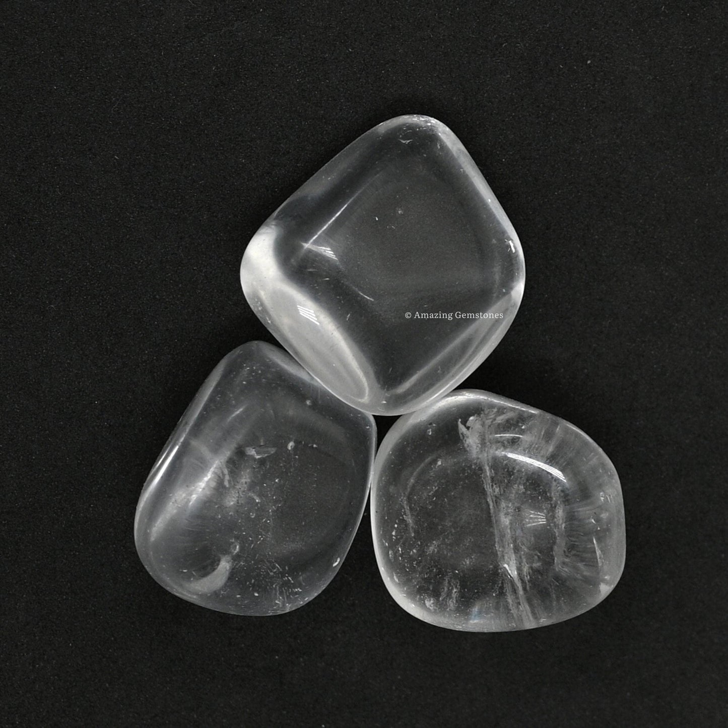 Amazing Gemstone Clear Quartz Crystals and Healing Stones Tumbled - 1 Oz Clear Quartz Stone, Natural Healing Stones for Energy Balance, Stress Relief, Polished Gems Rocks