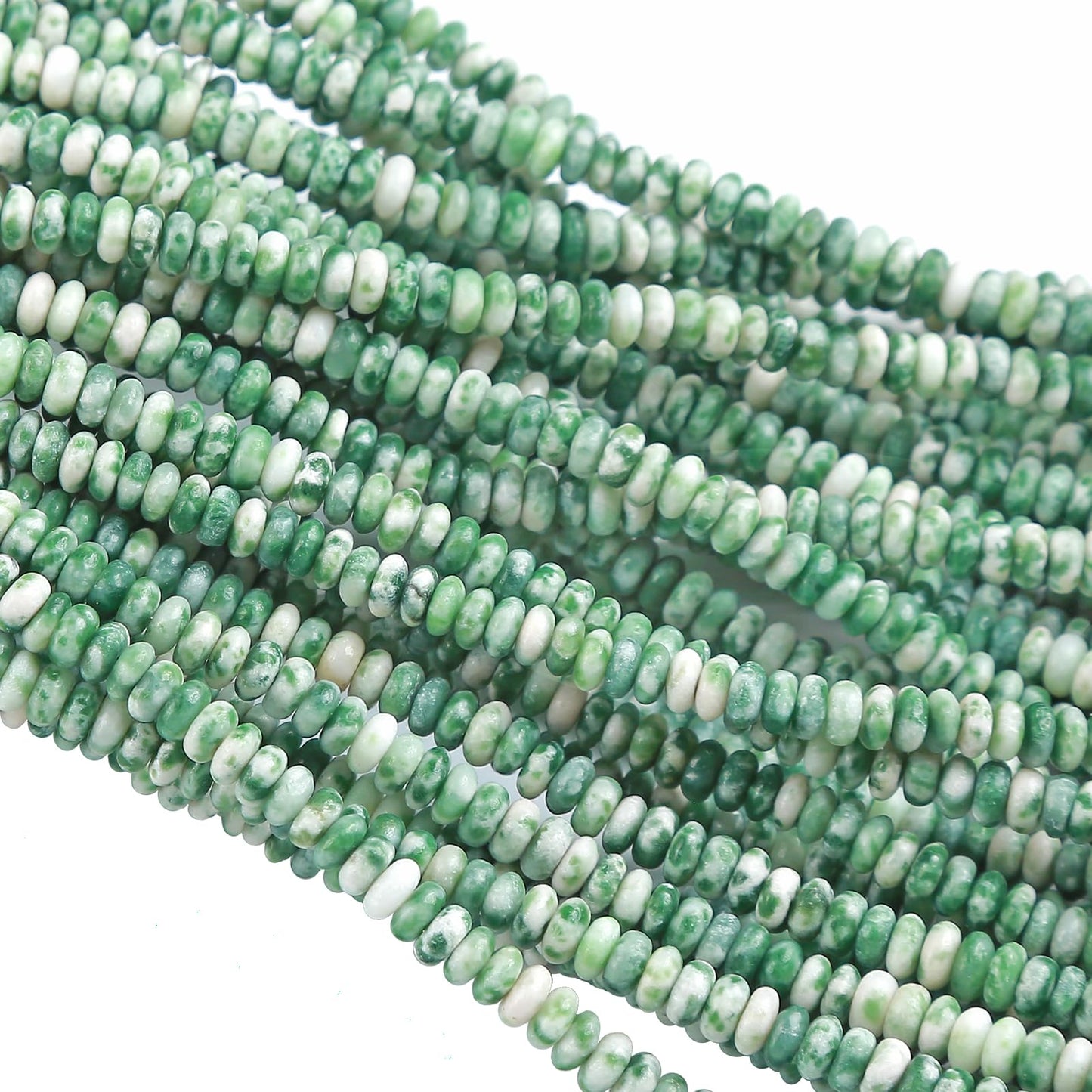 2x4MM 150PCS Verdant Jasper Tube Rondelle Abacus Disk Spacer Loose Beads for Jewelry Making