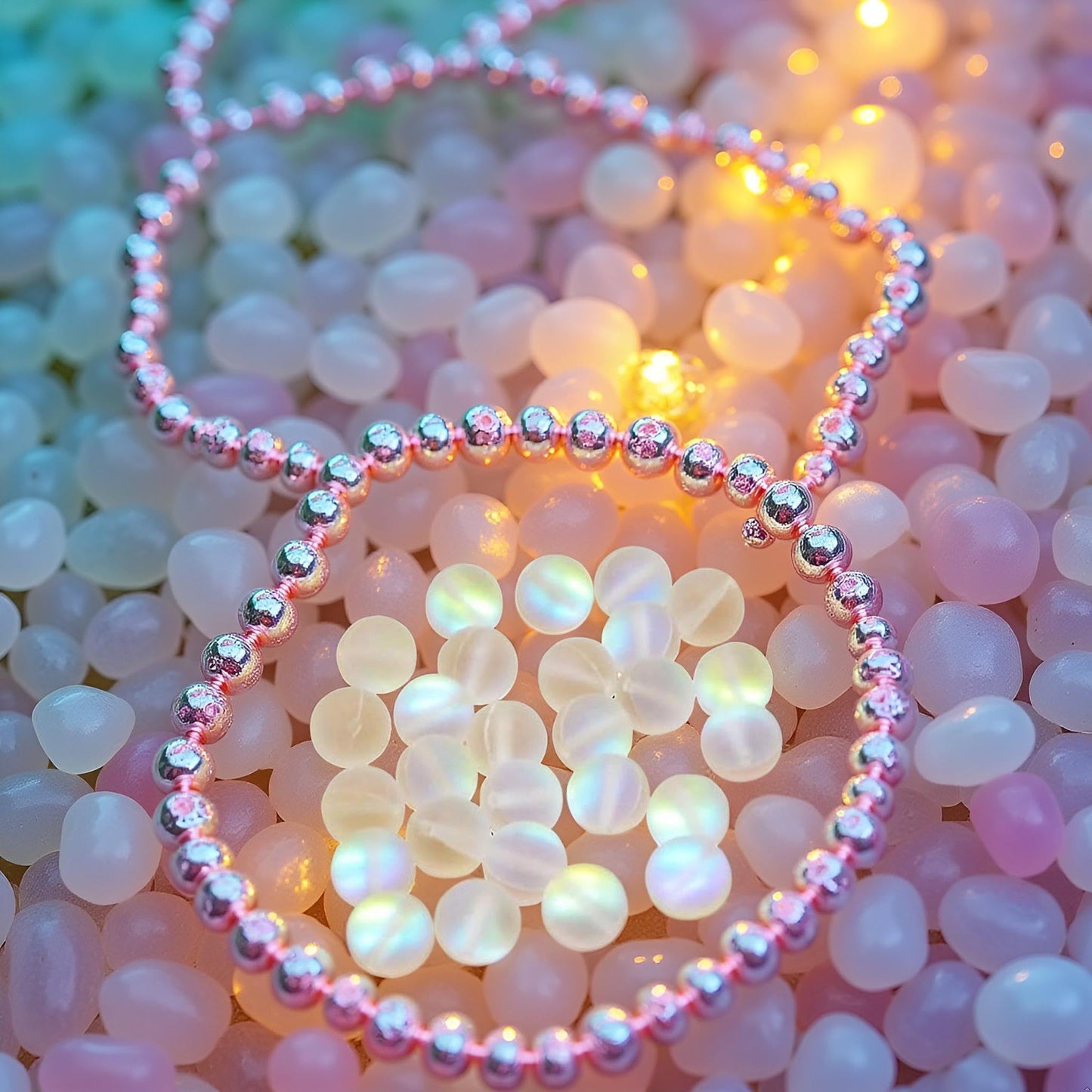 100 Pcs Matte Crystal Glass Beads Mermaid Aurora Beads Moonstone Beads for Jewelry Making 8mm