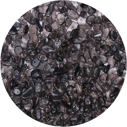 Natural Chip Stone Beads 450pcs Smoky Quartz Chips 5-8mm Genuine Real Irregular Healing Crystal Rocks Hole Drilled DIY Loose Gemstone Beads for Jewelry Making Bracelet Earrings Necklace Crafting