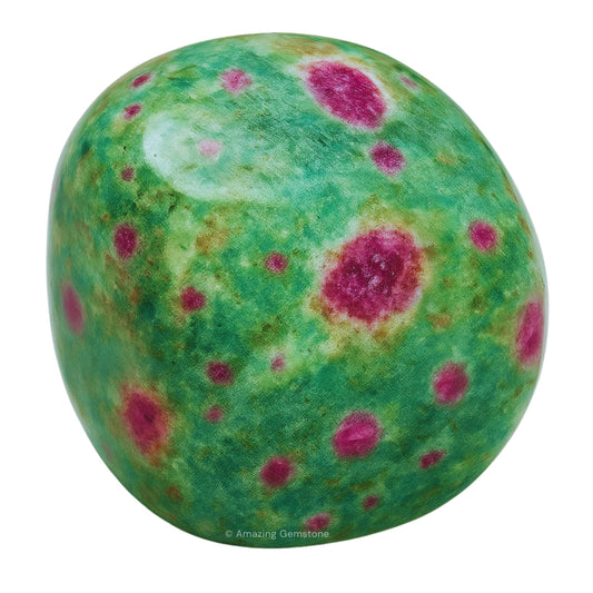 Amazing Gemstone Ruby Fuchsite Crystal Tumbled Stones Polished Rocks, 1 Oz - Natural Gem Stones for Healing - DIY Crystals for Protection
