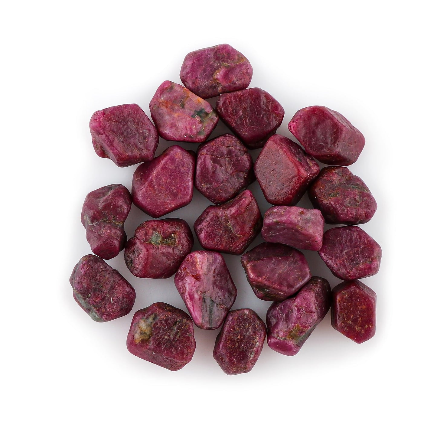 CRYSTALINES (50cts (10-12pcs) Natural Raw Ruby Gemstones, Wholesale Rough Stones Bulk Loose Supplies, DIY Craft Jewelry Making, July Birthstone, Healing Crystals, Gem Collection