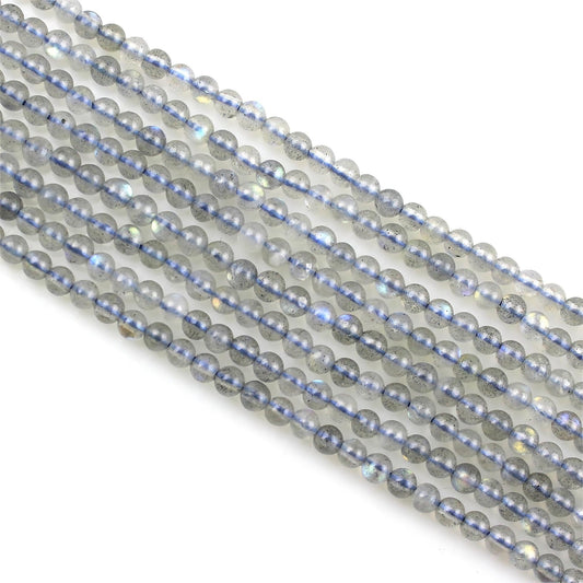 MJDCB 320pcs Natural Small Stone Beads 2mm Labradorite Round Smooth Loose Gemstone Bead for Jewelry Making Bracelets Earrings Necklaces Accessories