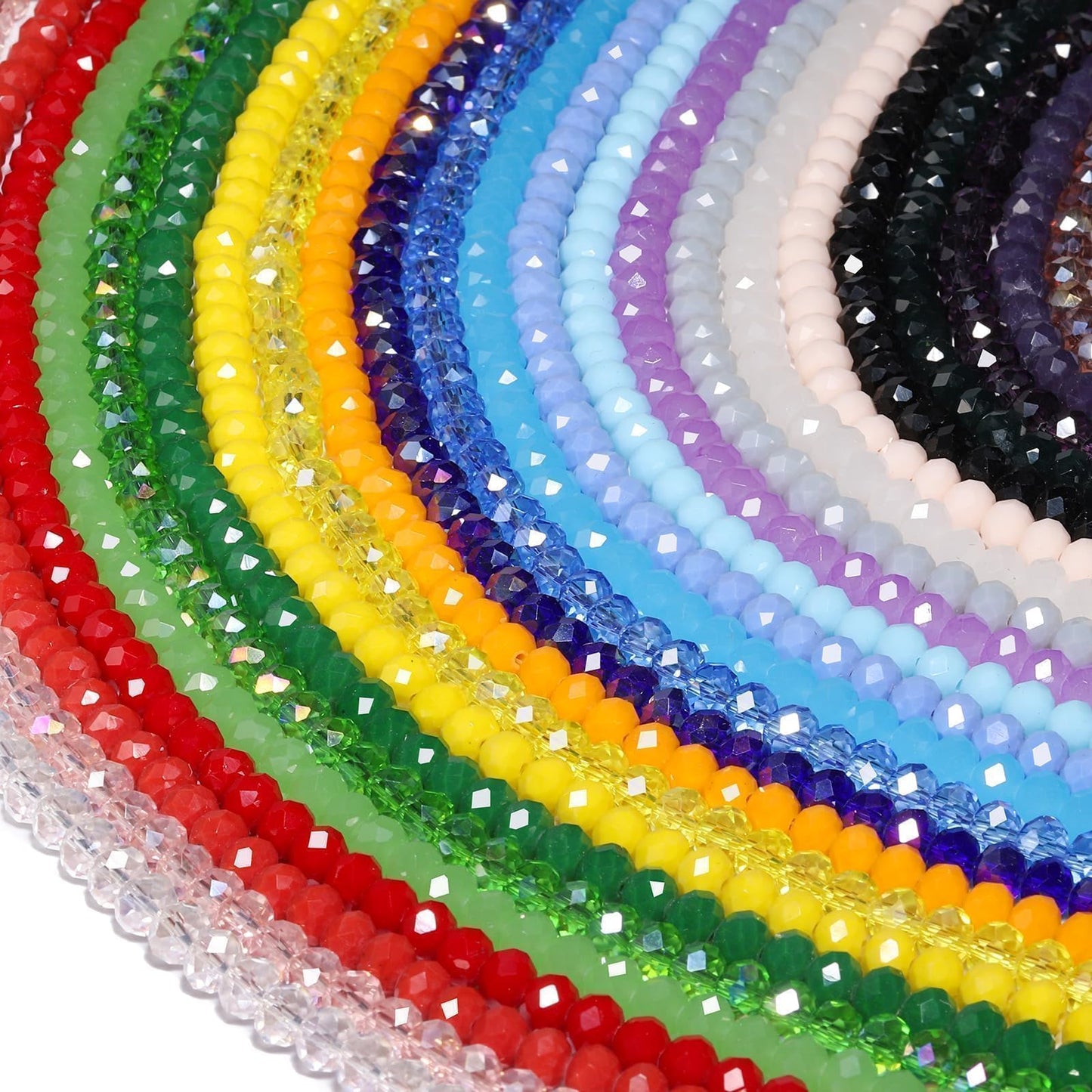 Xilitata 680Pcs 8mm Faceted Bead for Jewelry Making Crystal Faceted Jewelry Beads for Friendship Bracelet Making Kit Craft with Charms