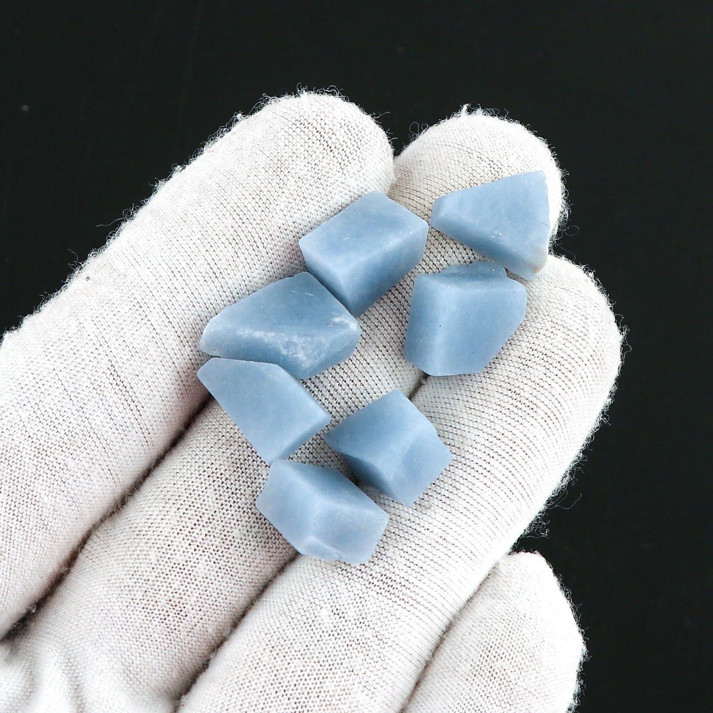 CRYSTALIS 100cts Natural Angelite Raw Crystals, Loose Gemstone Wholesale Bulk Rough Jewelry Making Supply, Chakra And Healing Raw Stones, Wire Wrapping, DIY, Tumbling, Gem Collection