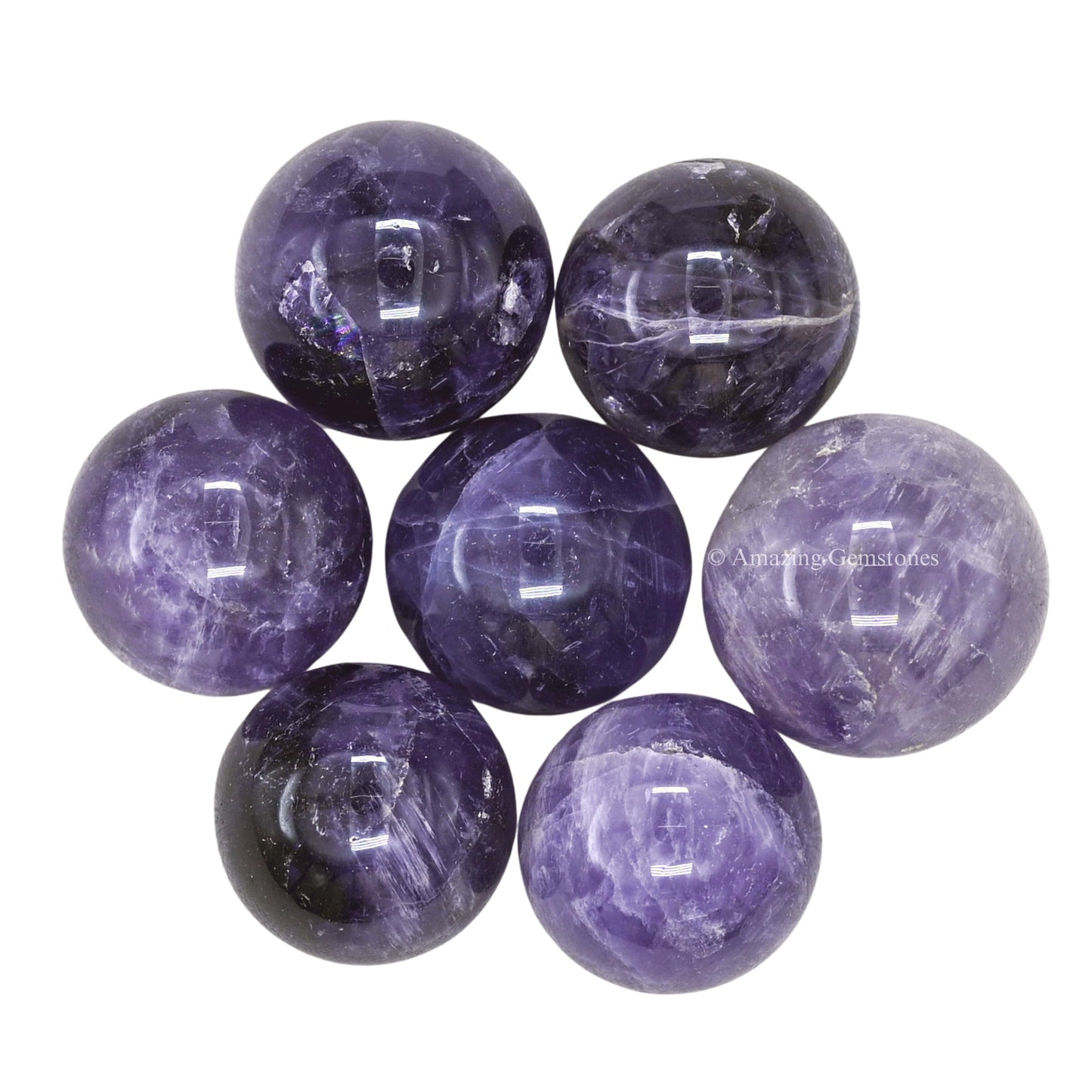 Amazing Gemstone Amethyst Crystal Ball - 1" Inches Crystal Sphere Meditation Balls for Witchcraft and Decorative Balls - Crystals and Healing Stones Beginners Gift (Pack of 1)