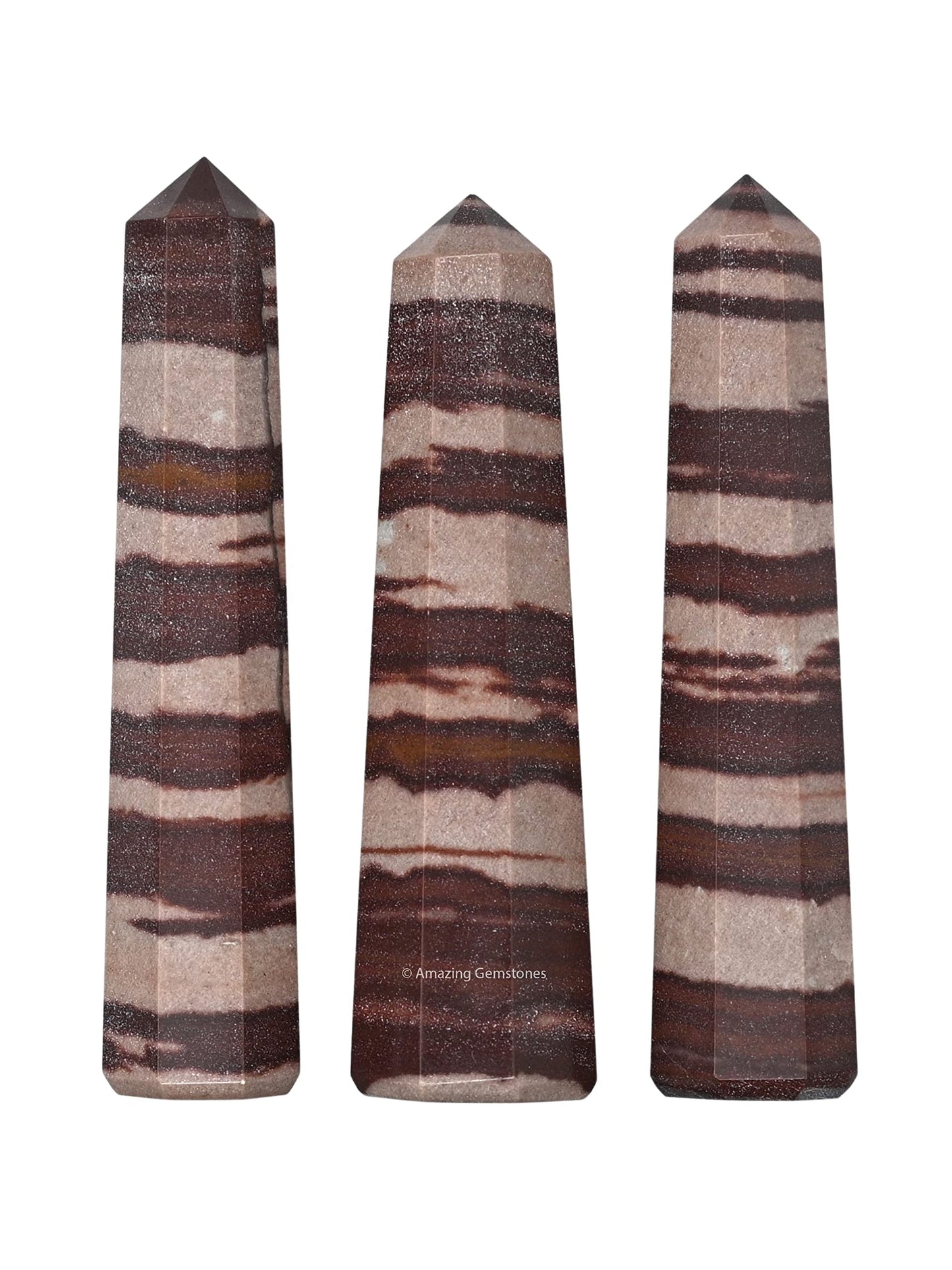 Amazing Gemstone Narmada Shiva Lingam Crystal Towers ~ Natural Healing Crystal Point Obelisk for Reiki Healing and Crystal Grid (3" to 4" INCH)