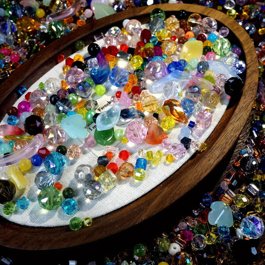 Crystal Beads for Jewelry Making, Mix Assorted Glass Beads assortments Multi-Color Crystal Assortment for DIY Jewelry Making, Bracelets, Necklaces, Keychains, Crafting (4-8-12 Ounces Choose) (4)