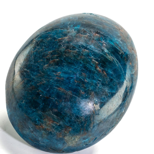 KALIFANO Palm Stone with Healing & Calming Effects - AAA+ Grade High Energy Worry Stone with Information Card - Reiki Crystal Used for Courage (Family Owned and Operated) (Blue Apatite)