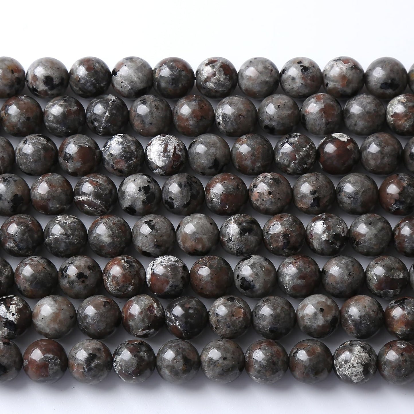 160PCS 4MM Flame Yooperlite Stone Beads Loose Beads for Jewelry Making DIY Bracelets Show Flame Color Under The Irradiation of UV Lamps 2 Strands