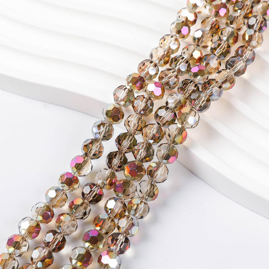200PCS 8MM Purple Plum Red Round Crystal Glass Beads for Jewelry Making,Novborcz Glass Beads Faceted Rondelle Beads DIYGlass Crystal Beads for Bracelets Necklace Pendants Jewelry Making DIY Craft