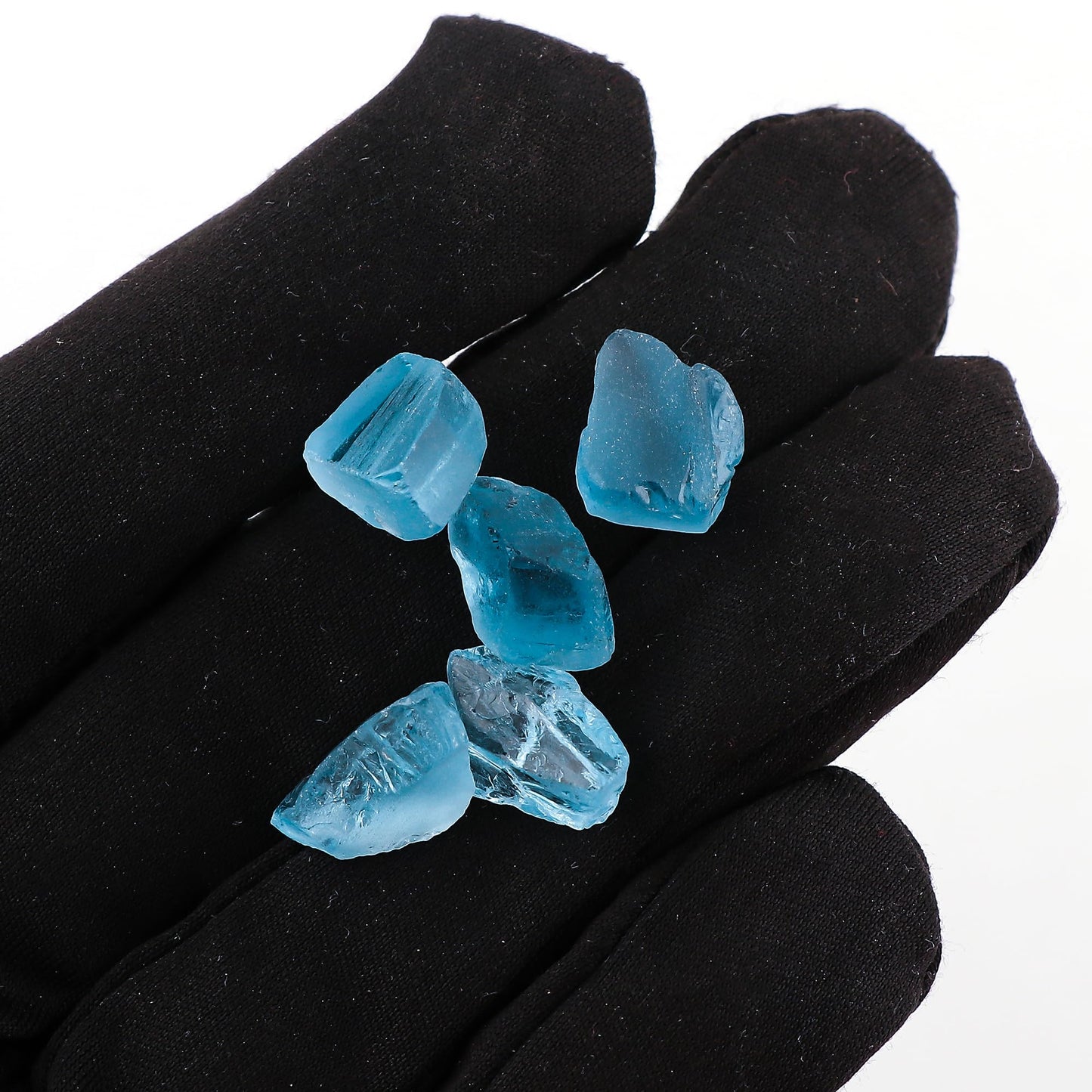 ColouredRocks Sky Blue Topaz (25cts) (5pcs) (8-12mm) Natural Raw Crystals, Loose Gemstone, Wholesale Rough, Jewelry Making Supply, Chakra Healing Stones, DIY Craft, Gem Collection