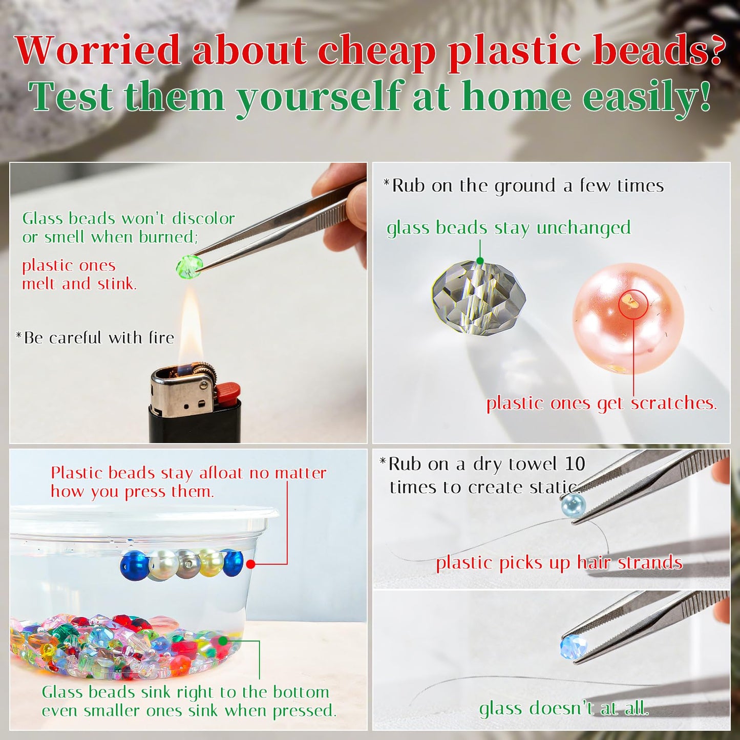 Laopottbeads 1500 Pcs Crystal Glass Beads for Jewelry Making – 12 Styles Bicone, Rondelle, Cube, Teardrop & 3mm Spacer Beads, DIY Bracelet Necklace Earring Craft Kit with Organizer Box(Red)