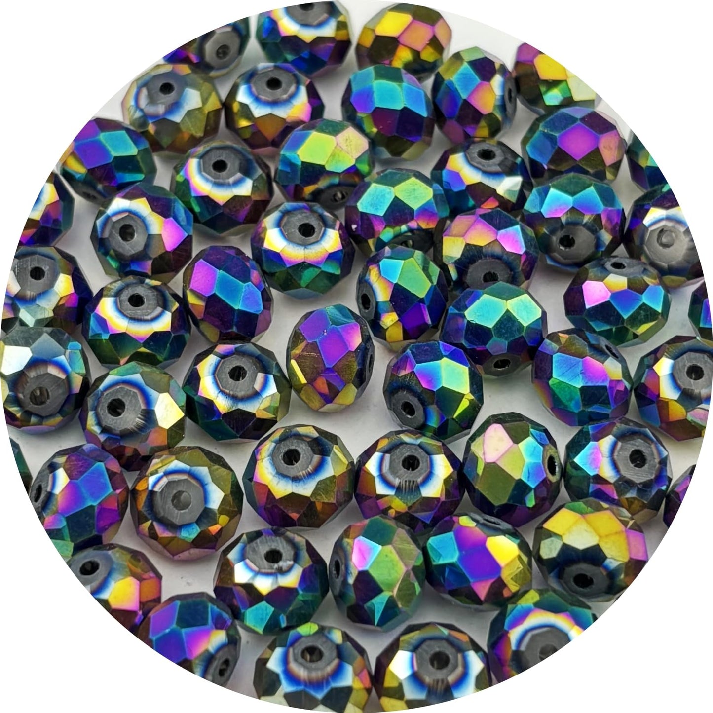 Pinhoollgo 500pcs 3mm Crystal Glass Beads Faceted Rondelle Glass Spacer Beads for Bracelets Necklace Pendants Earrings Key Chains Jewelry Making(Rainbow)