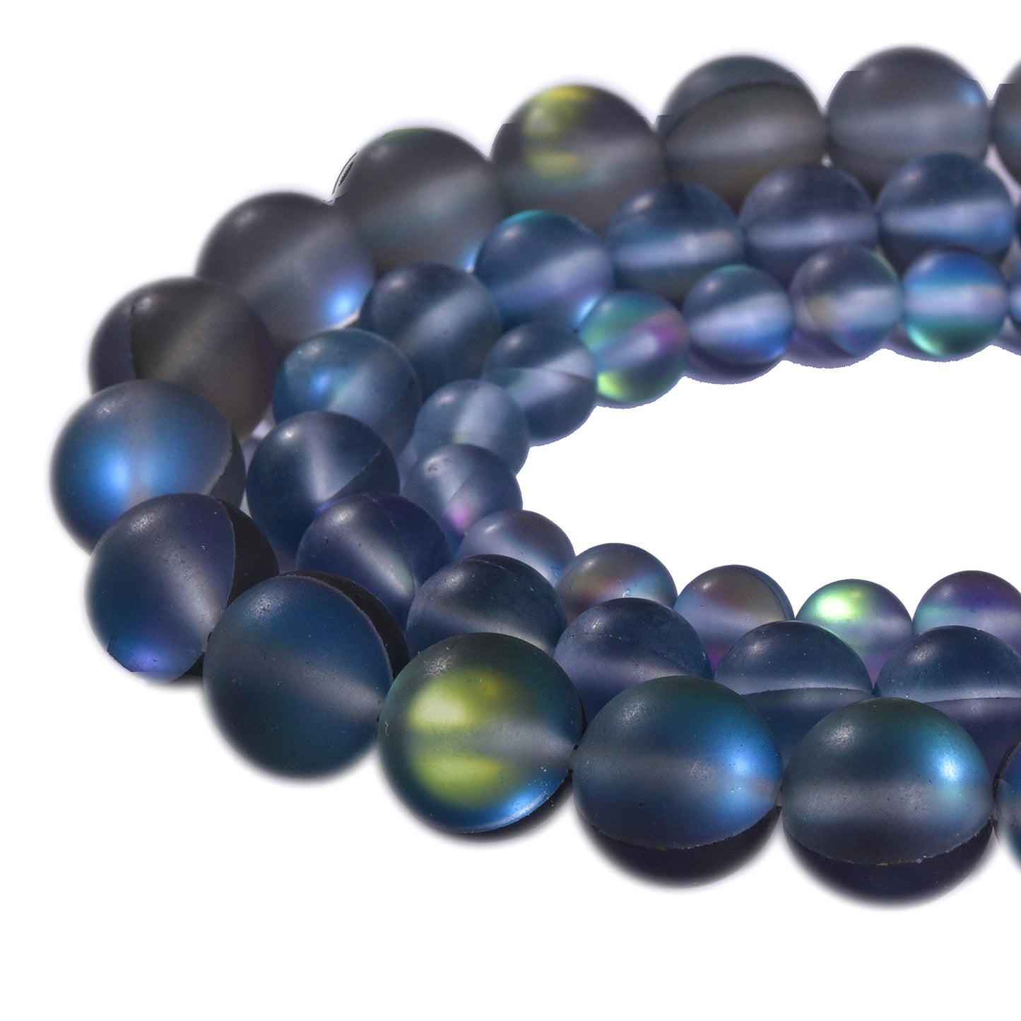 Asingeloo 60PCS 6mm Natural Gray Mystic Aura Quartz Gemstone Frosted Matte Titanium Round Loose Spacer Beads 15 inch Full Strand Crystal Healing Power Quartz