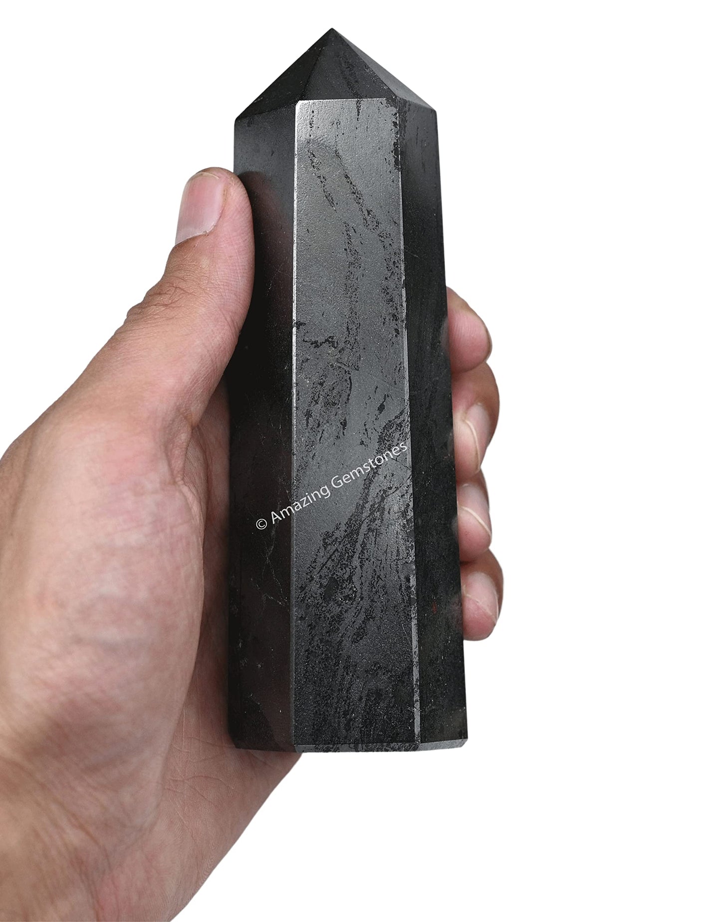 Amazing Gemstone Large Hematite Crystal Towers ~ Natural Healing Crystal Point Obelisk for Reiki Healing and Crystal Grid (5.5 to 6 INCH)