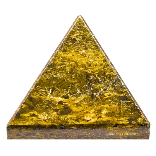 Amazing Gemstone Bronzite Pyramid Crystal Healing Stones - 1" Great Pyramid Figurine of Natural Stone Pyramid for Meditation, Reiki, Chakra Balancing and Crystal Pyramids Grid