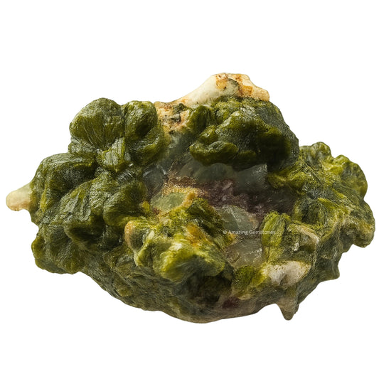 Amazing Gemstone Epidote Crystals and Healing Stones Mineral Specimen - Premium Semi Precious Gem Stones for Spiritual Growth - Geode Cluster for Meditation,Chakra Balance,and Energy Enhancement (S)