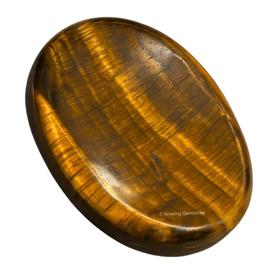 Amazing Gemstone Tiger Eye Worry Stone Crystals and Healing Stones - Worry Stones for Stress Relief Gifts - Piedra Crystal Fidget for Meditation, Relaxation - Unique Stocking Stuffers