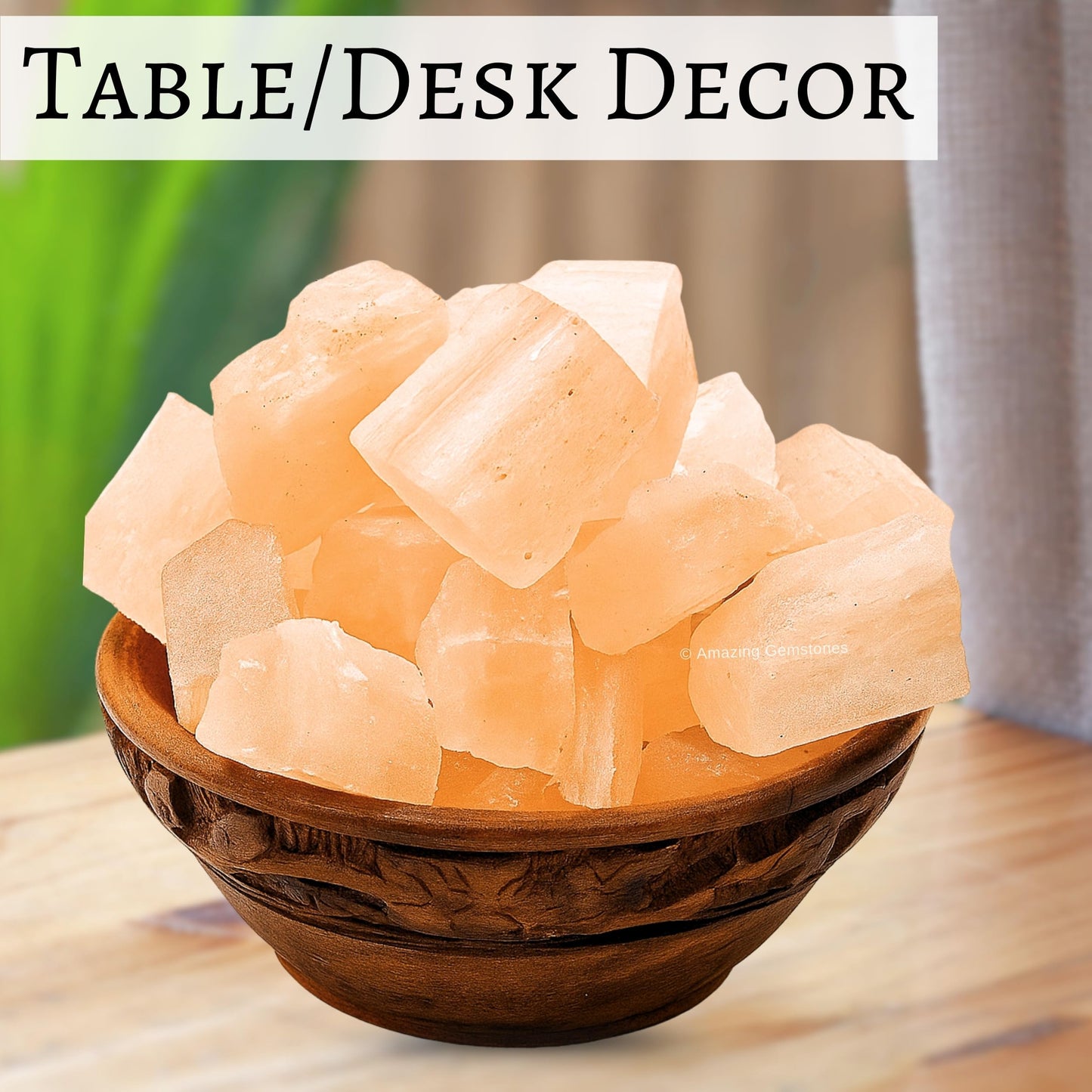 Amazing Gemstone Orange Selenite Raw Crystals and Healing Stones, Natural Rocks for Tumbling - DIY Raw Stones and Crystals, 2 Pieces