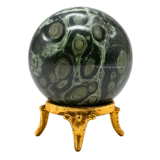 Amazing Gemstone Kambaba Jasper Crystal Ball with Stand - 2 Inches Crystal Sphere Meditation Balls for Witchcraft and Decorative Balls