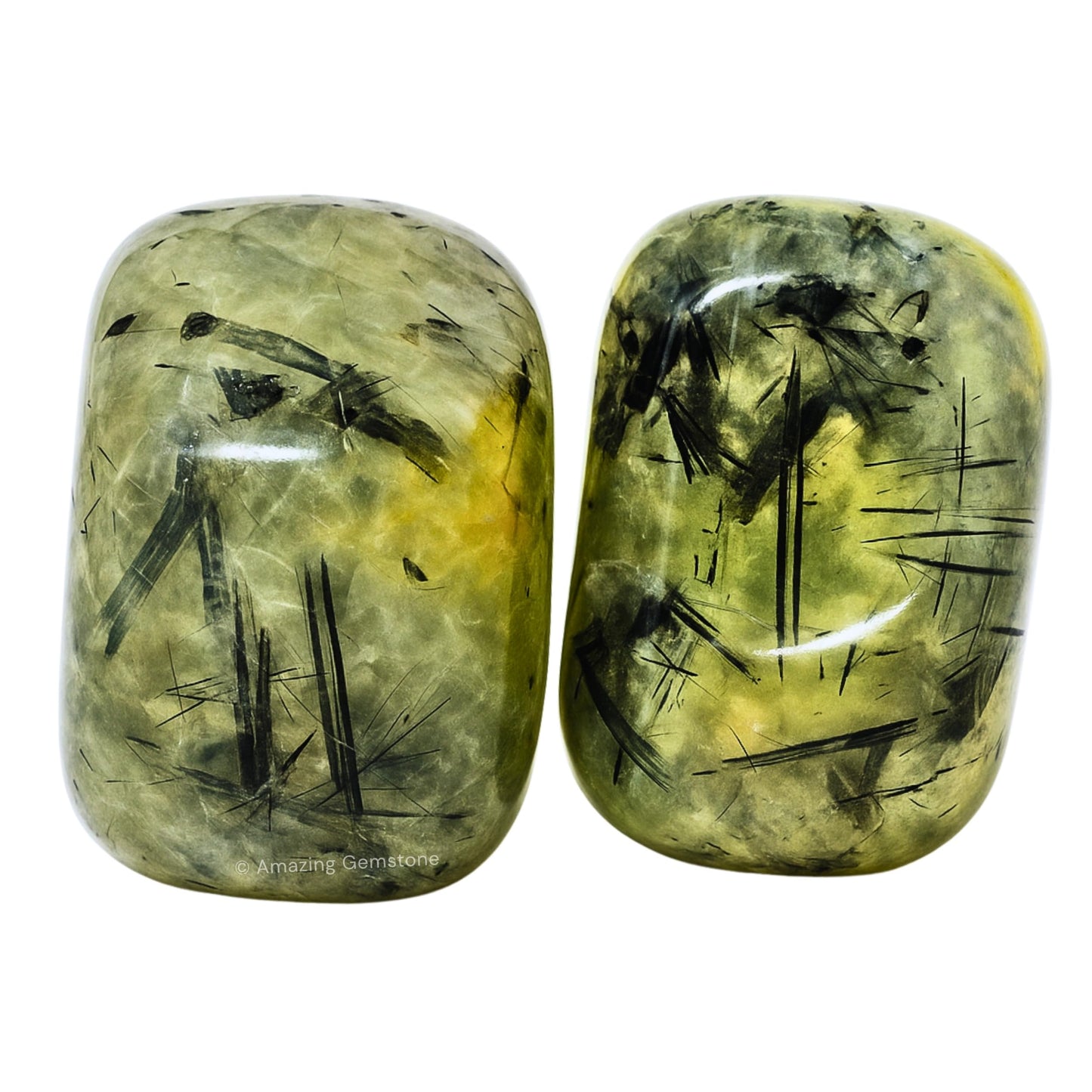 Amazing Gemstone Prehnite Crystals and Healing Stones Tumbled - 1 oz Prehnite Stone Gem Stones, Natural Healing Stones for Energy Balance, Stress Relief - Premium Polished Gems Rocks for Meditation