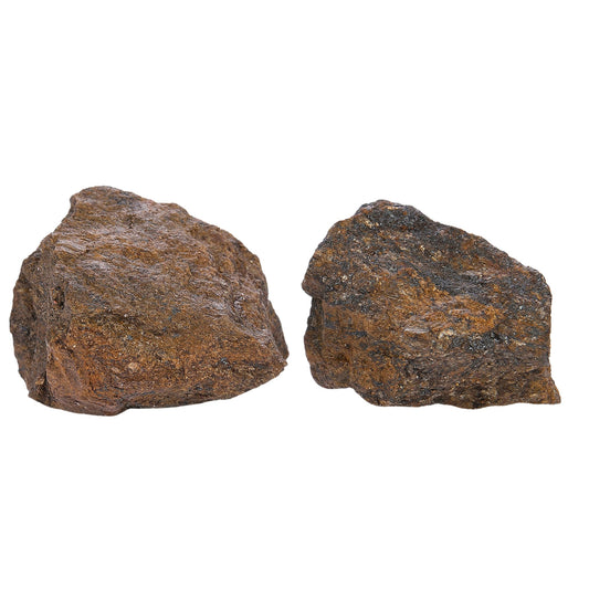 ANAYA AGATE Bronzite 2 Pcs Raw Crystals Rough Gemstones w/Authenticity Card, Velvet Pouch - Large 1.25–2.0" Raw Stones for Tumbling, Cabbing, Polishing, Cutting Natural Healing Crystals for Home Decor, DIY Stones