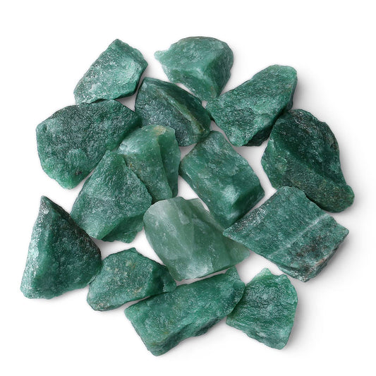 MAIBAOTA Natural Green Aventurine Crystals Bulk Raw Healing Crystal Stones 1" Raw Rough Gemstones Rocks for Tumbling Polishing Cutting Reiki Witch Quartz Crystals