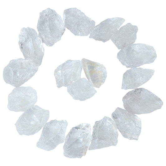 Clear Quartz Rough Gemstones, Raw Stones and Crystals For Jewelry Making, Tumbling, Polishing, Cabbing, Lapidary, Fountain Rocks, Decoration, Wire Wrapping, Gem Mining, Reiki Healing 1 lb
