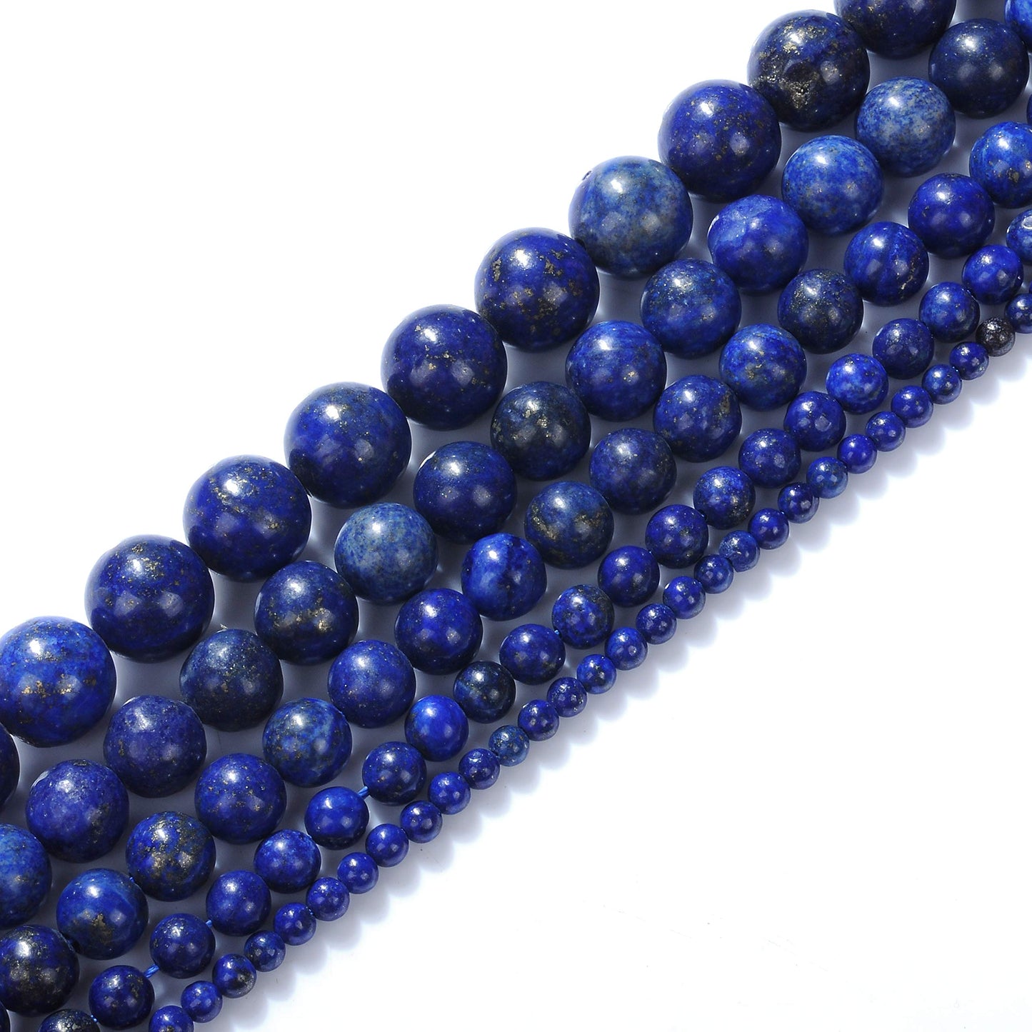 Natural Stone Beads 2mm Lapis Lazuli Gemstone Round Loose Beads Crystal Energy Stone Healing Power for Jewelry Making DIY,1 Strand 15"