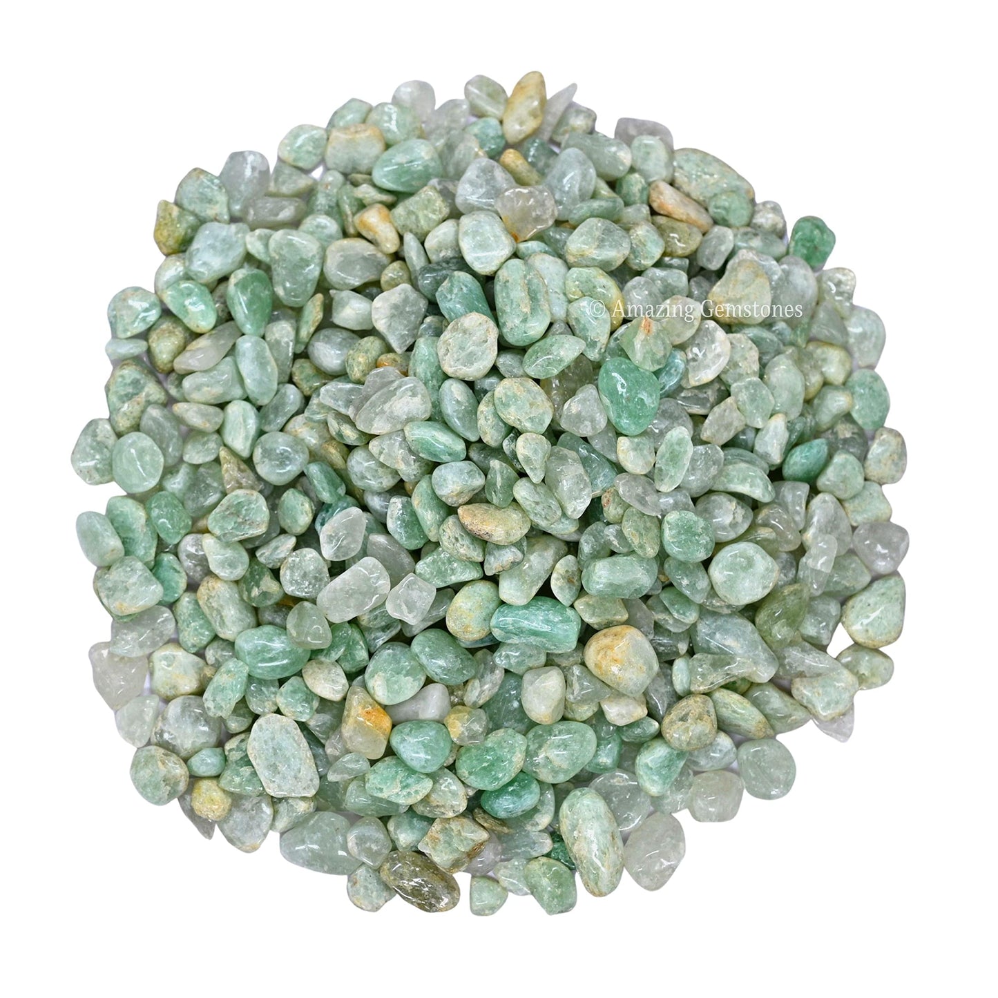 Amazing Gemstone Light Green Aventurine Crystal Chips Aquarium Gravel Rocks - Green Aventurine Chips Bulk Fish Tank Gravel, Small Tumbled Stone Chips and Tiny Crystals for Decoration