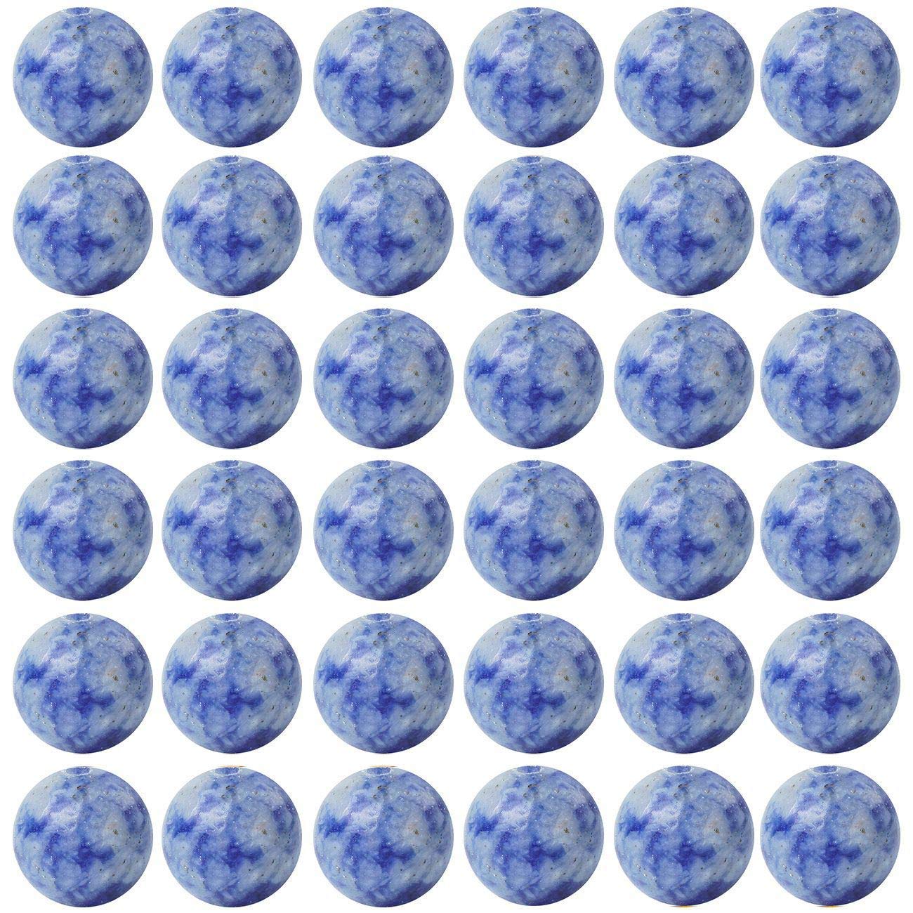 Natural Stone Beads 100pcs 6mm Blue White Sodalite Round Real Stone Beading Loose Gemstone Hole 1mm DIY Charm Smooth Beads for Bracelet Necklace Earrings Jewelry Making (Blue White Sodalite, 6mm)