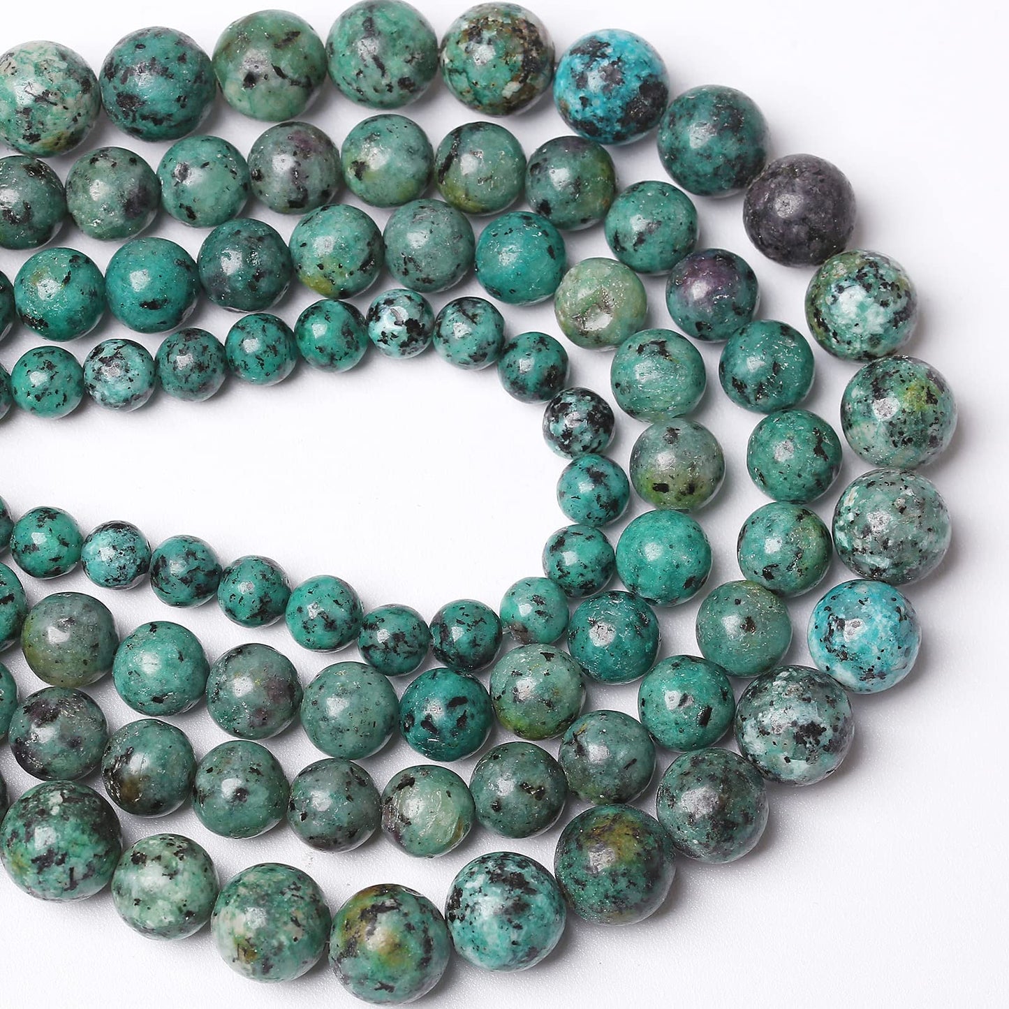 8MM 45PCS Natural Stone African Turquoise Loose Beads for Jewelry Making DIY Bracelet