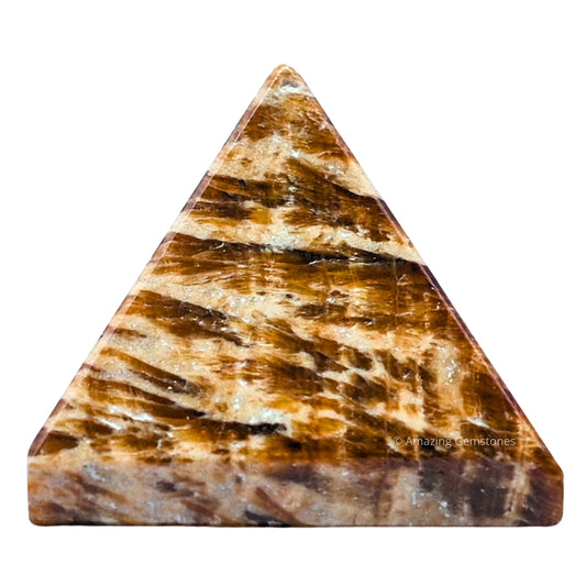 Amazing Gemstone Aragonite Pyramid Crystal Healing Stones - 1" Great Pyramid Figurine of Natural Stone Pyramid for Meditation, Reiki, Chakra Balancing and Crystal Pyramids Grid