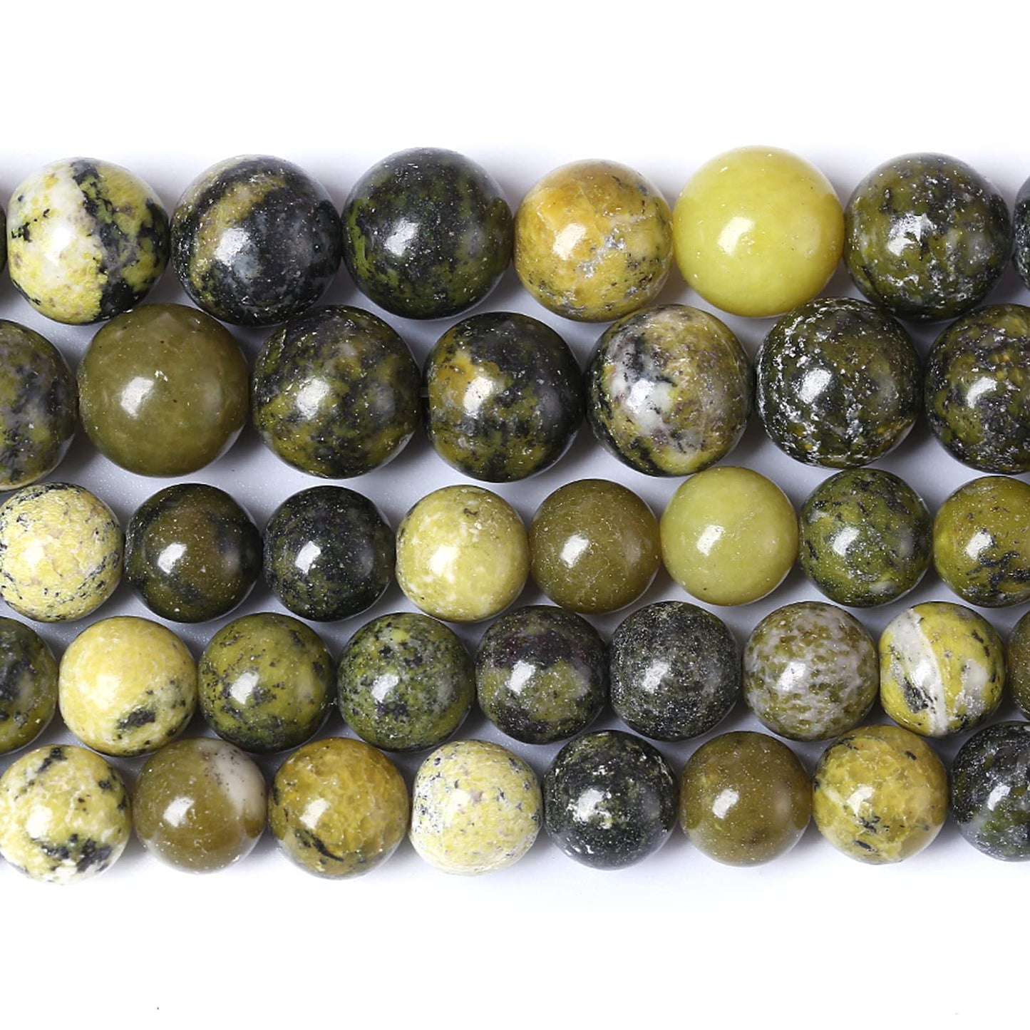 12MM 32PCS Natural Stone Yellow Turquoise Loose Beads for Jewelry Making DIY Bracelet