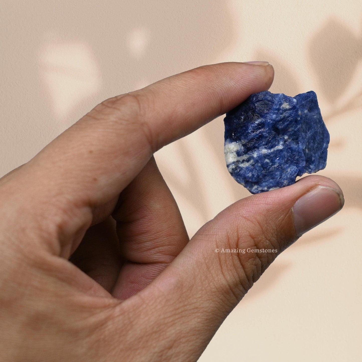 Sodalite Raw Crystals and Healing Stones, Natural Rocks for Tumbling and DIY Raw Stones and Crystals (1 lb)