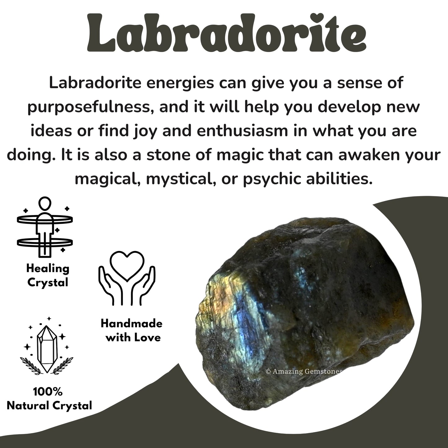 Amazing Gemstone 2 Pieces Labradorite Raw Crystals and Healing Stones, Natural Rocks for Tumbling and DIY Raw Stones and Crystals