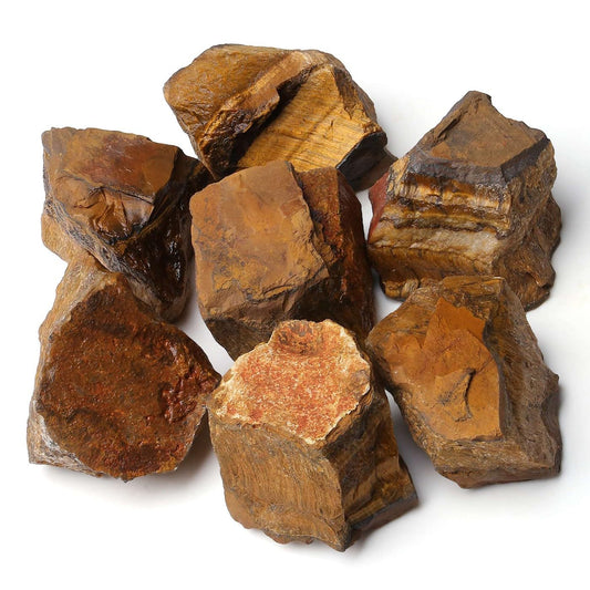 LAIDANLA 2" 1lb Tiger Eye Natural Rough Stones Crystal Large Raw Crystals Bulk Healing Gemstones for Reiki Healing Tumbling Fountain Rocks Wire Wrapping Decoration Cabbing Lapidary