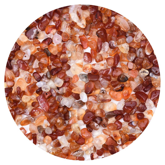 Natural Chip Stone Beads 450pcs Carnelian Chips 5-8mm Genuine Real Irregular Healing Crystal Rocks Hole Drilled DIY Loose Gemstone Beads for Jewelry Making Bracelet Earrings Necklace Crafting
